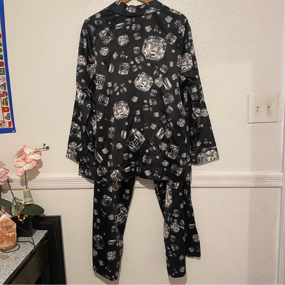 Soma Black and White Abstract Lounge Pants Size L - Picture 3 of 15